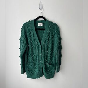 Aritzia Wilfred Alps green cardigan sweater